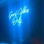 Good Vibes Only Led Neon Signs Light Led Art Decorative Sign-Wall Decor, Living Room House Bar Pub Hotel Beach (18X12 Inches) (Ice Blue)