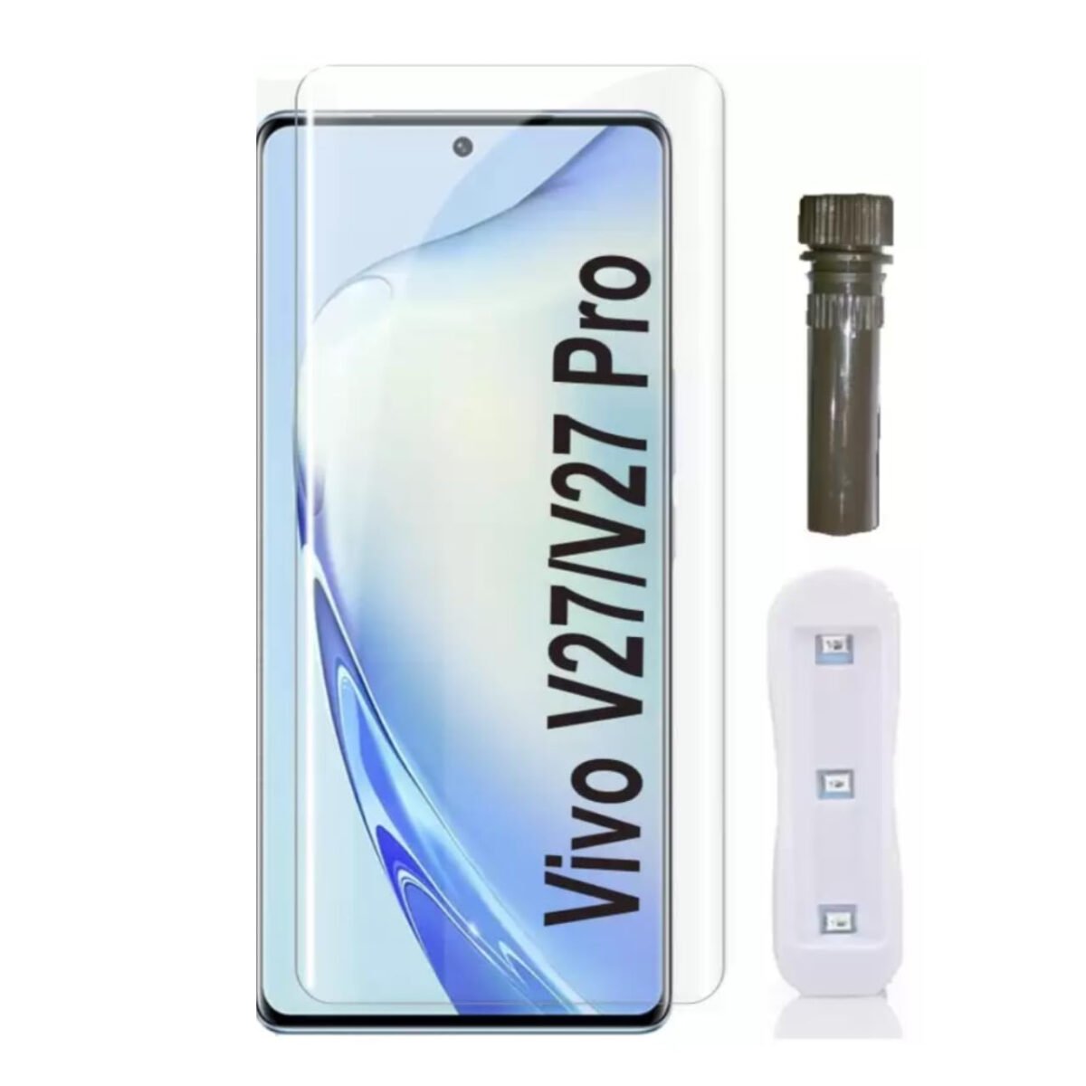 Vi-vo V27 / Vi-vo V27 Pro Pro Smartphone Tempered UV light Glass Pack of 1