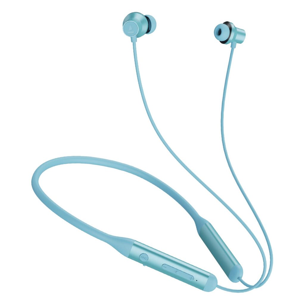 boAt Rockerz 330ANC Bluetooth in Ear Neckband with Mic, Active Noise Cancellation, 13mm Drivers, ASAP Charge, 24H Playback (Oceanic Blue)