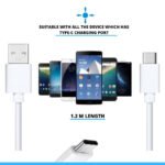 Fast Type-C Usb Cable for Realme 9 5G Speed USB Cable Original Like | Fast Charging Cable | Type-C to USB-A Cable (3.5 Ampere, 1 Meter/3.3 Feet, JM11, White)