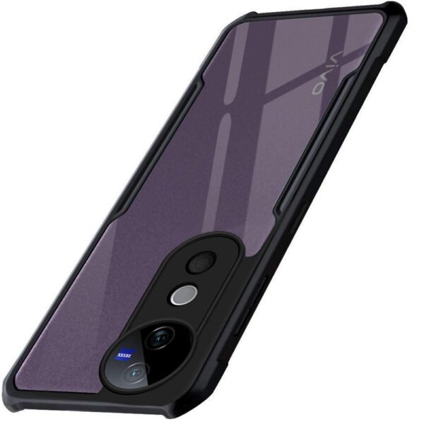 Ultra Clear Slim Anti-Slip Grip Soft Flexible Back Cover for vivo V40 5G / V2348 (Shockproof,Transparent)