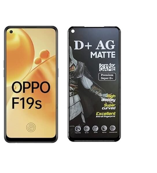 D+ Matte Tempered Glass With 18H Hardness For Oppo F19s | Full screen Coverage - 6.43 inch (PACK OF 1)