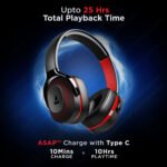 boAt Rockerz 425 Bluetooth Wireless Over Ear Headphones with Mic Signature Sound,  ASAP Charge, 25H Playtime, Bluetooth V5.2 (3 color options)