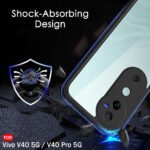 Ultra-Hybrid Shockproof Back Cover Case for Vivo V40 / V40 Pro 5G | Camera Protection Bump | Hard Back Cover Case