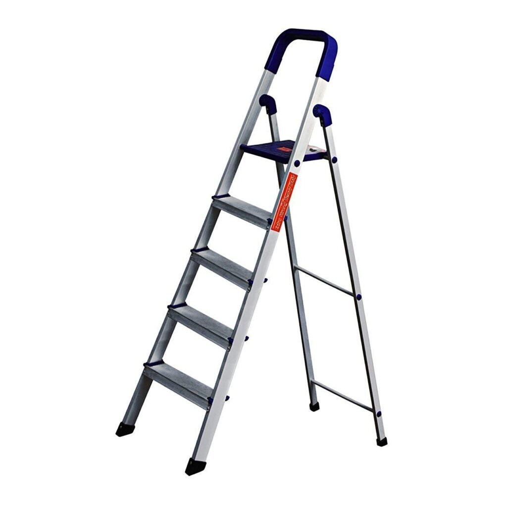 5 Step Ladder, Step Ladder, Non-Slip Household Ladder with Folding Safety, Step Stool, Folding Step Ladder