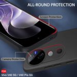 Sleek Back Cover Case for Vivo V40 / V40 Pro 5G | Slim Fit Protective Design | Ultra Matte Finish | Camera