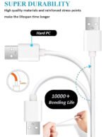 USB Cable for Realme 1, Realme 2, Realme 3 Pro, Realme 3i, Realme C1, Realme C11, Realme C21Y,Realme Narzo 50i USB Cable Original Like Charger Cable | Fast Charging Cable | (4 Amp, 1 Meter, WM14, White)