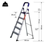 Blue Maple 5 Step Light Weight Aluminium Heavy Duty Folding Ladder