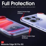 Shockproof Crystal Clear Motorola Moto Edge 50 Pro 5G Back Cover Case | 360 Degree Protection | Hard Clear Back |