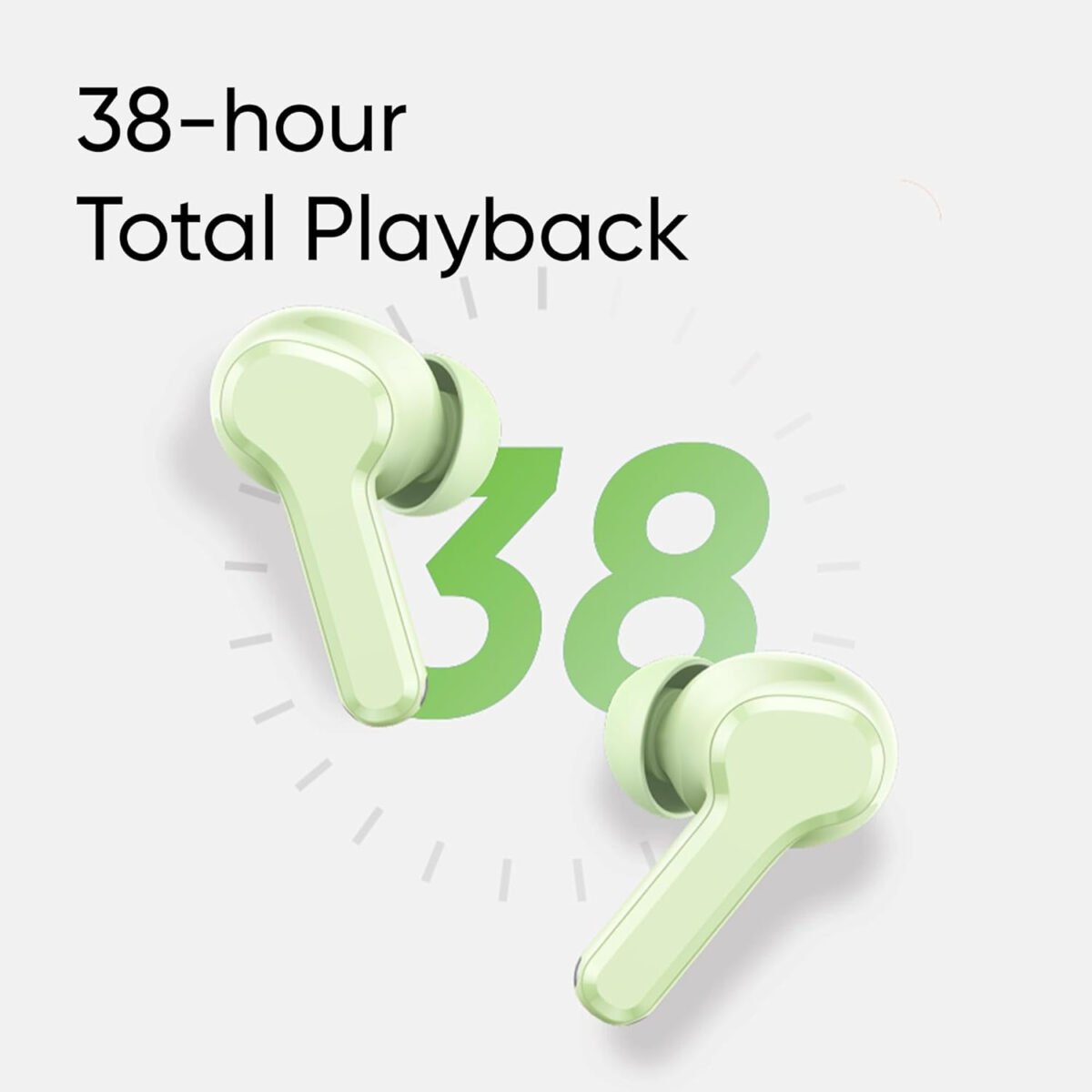 realme Buds T110 with Ai Enc for Calls, Upto 38 Hours of Playback and Fast Charging Bluetooth in Ear Headset (Country Green,