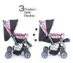 LuvLap Baby Stroller/Pram for 0 to 3 Years,Lightweight, Adjustable backrest, 360° Swivel (18218) Multicolor