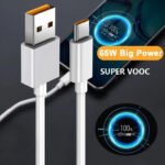 Realme 65W Super Vooc Charge, Data Sync Fast Charging Type-C Cable Compatible For Realme Xt, Realme Xt 730G, Realme X2 (Colour White)