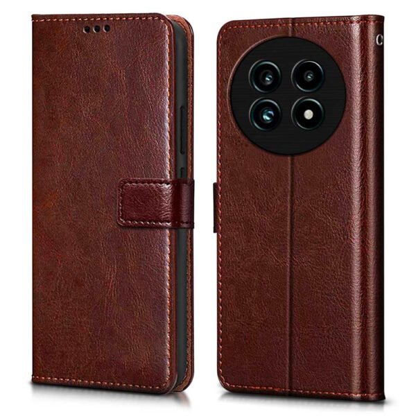 Shock Proof Flip Cover Back Case Cover for Realme 13 Pro 5G | Realme 13 Pro Plus 5G (Flexible | Leather Finish |