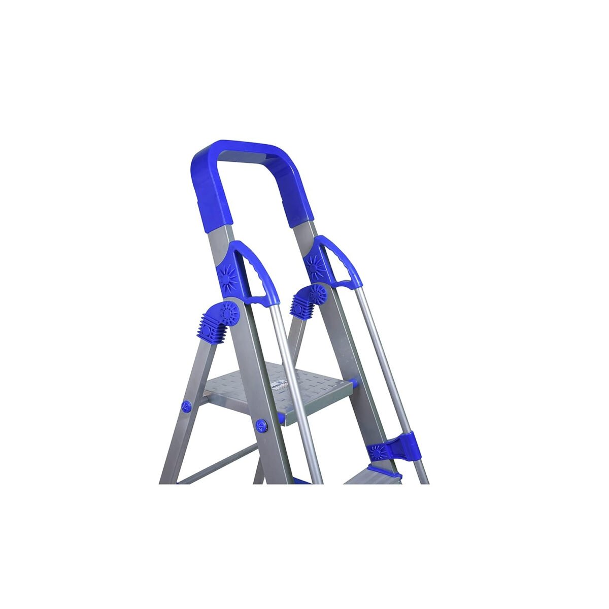 Railing Maple 4 Step Light Weight Aluminium Step Ladder 4.2 Ft Heavy Duty Folding Ladder