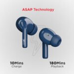 boAt Airdopes 163 in Ear Earbuds | Wireless Earbuds with Massive Playback of upto 17 Hour, IPX5 Water & Sweat Resistance, (Bold Blue)