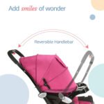 LuvLap baby stroller, Pram for baby with 5 point safety harness, Spacious Cushioned seat with Multi level seat recline,