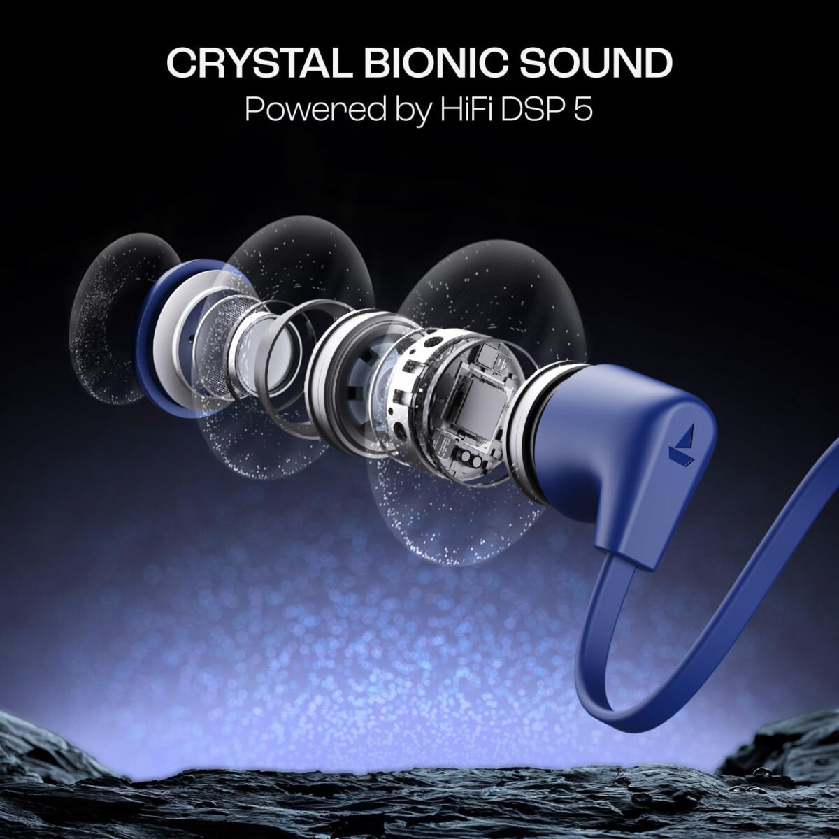 boAt Rockerz Trinity in Ear Earphones with 150H Playtime, Crystal Bionic Sound Powered by HiFi, Signature Sound, Beast Mode, ASAP Charge, IPX5 (3 color options)