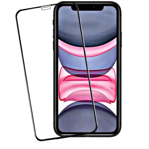 Tempered Glass Screen Protector Compatible For Iphone 11/XR (Black)  Edge Full Screen Coverage With Easy Installation Kit, Pack of 1