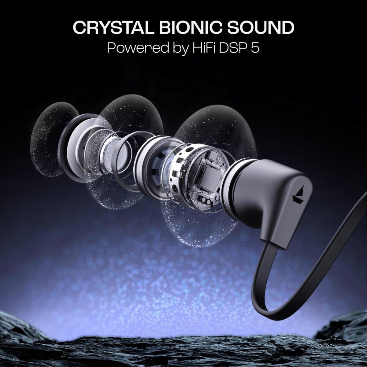 boAt Rockerz Trinity in Ear Earphones with 150H Playtime, Crystal Bionic Sound Powered by HiFi, Signature Sound, Beast Mode, ASAP Charge, IPX5 (3 color options)