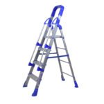 Railing Maple 4 Step Light Weight Aluminium Step Ladder 4.2 Ft Heavy Duty Folding Ladder