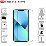 iPhone 13/13 Pro Tempered Glass | Screen Protector Full HD Quality Tempered Glass Anti-Scratch Edge to Edge Coverage (Black)