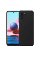 Redmi Note 10 / Note 10S Back Cover | Camera Bump Protection & Ultra Slim | Matte Soft Silicon Shock Proof Rubberised Back Case Cover (Black)