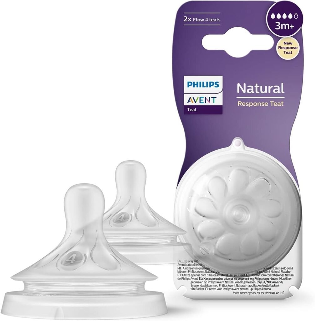 Philips Avent SCY964/02 Natural Response Teats, 3m+ Twin Pack (‎3 - 6 months)