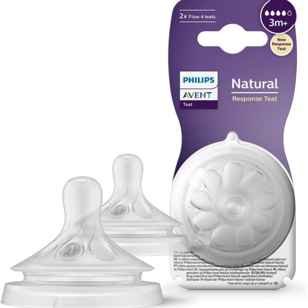 Philips Avent SCY964/02 Natural Response Teats, 3m+ Twin Pack (‎3 - 6 months)