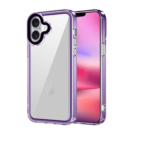 Back Cover for Apple iPhone 16 Plus | Slim Shockproof [Military Grade Protection] Hybrid Bumper Case (Purple Sides)