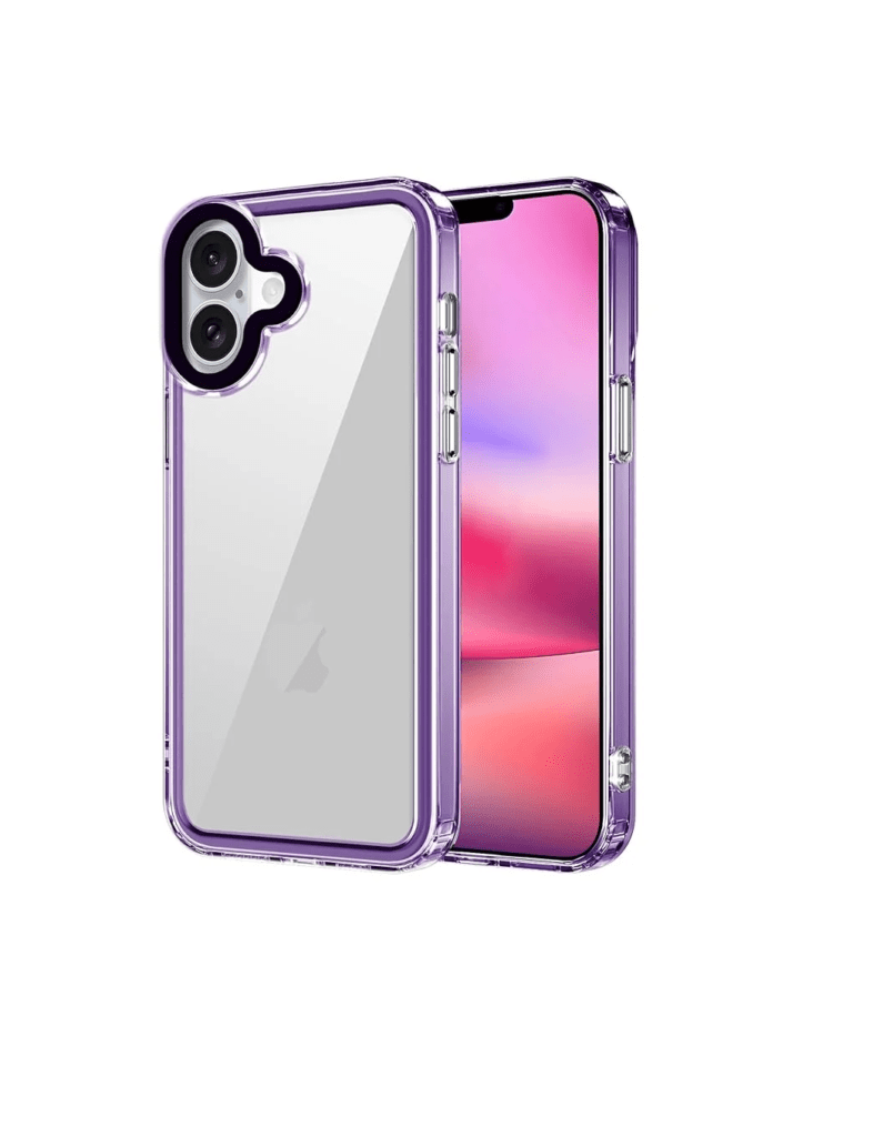 Back Cover for Apple iPhone 16 Plus | Slim Shockproof [Military Grade Protection] Hybrid Bumper Case (Purple Sides)