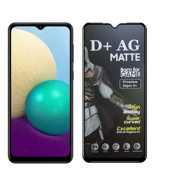 D+ Matte Tempered Glass With 18H Hardness For Samsung Galaxy A02s | Full screen Coverage (PACK OF 1)