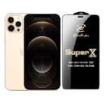 Super X Tempered Glass Screen Protector for Apple IPhone 12 Pro Max  (Black)