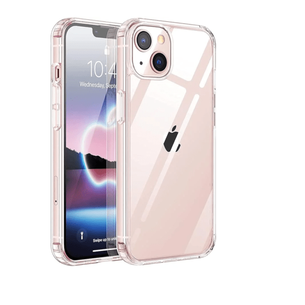 Ultra Hybrid Camera and Drop Protection Back Cover Case for iPhone 13 (TPU + Polycarbonate | Crystal Transparent)