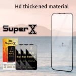 Premium Edge to Edge Super X Tempered Glass Screen Protector for Redmi Note 9 (Black) - (Pack of 2)