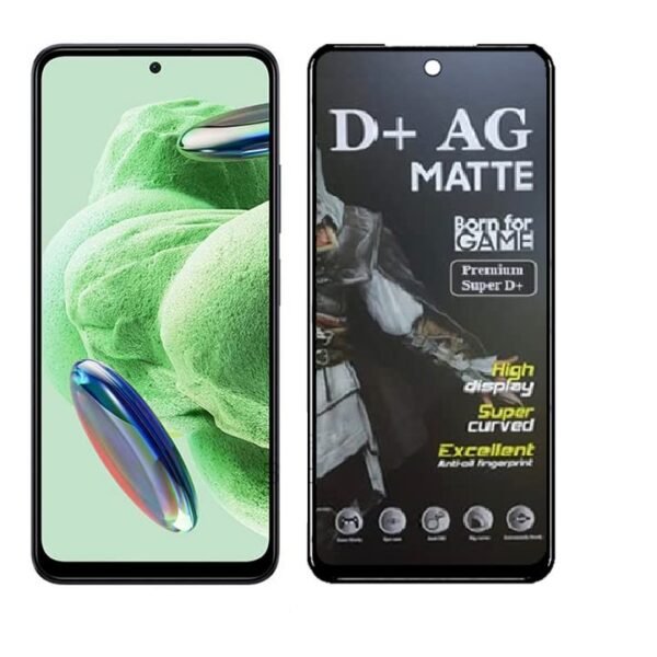 D+ Matte Tempered Glass With 18H Hardness For Redmi Note 12 5G Smartphone | Full Screen Coverage-6.67 Inch (Pack Of 1)