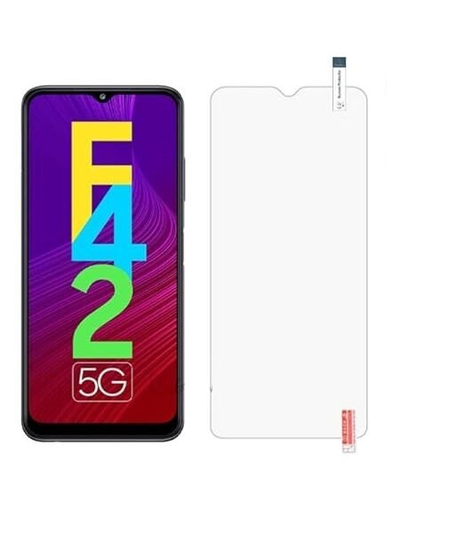 9H Tempered Glass For Samsung Galaxy F42 5G Smartphone |  Full Screen Coverage. If Received Damaged-6.6 Inch (Pack Of 1)