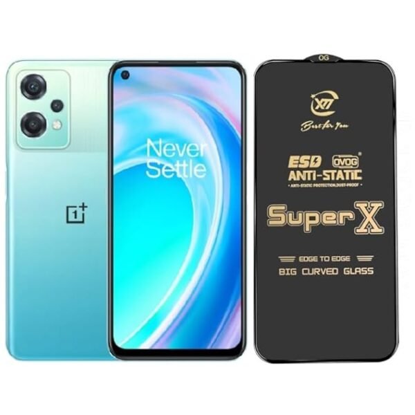 Premium Edge to Edge Super X Tempered Glass Screen Protector for Oneplus Nord Ce 2 lite 5G -(Black) Pack of 2