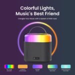 Portronics Dash 3 16W Bluetooth Speaker with Wireless Karaoke Mic, 5 Hours Playtime, Multicolor RGB Lights, 3 EQ Modes, 5 Voice Effects, AUX in, BT5.3v, Micro SD Card, Type C Charging Port(Black)