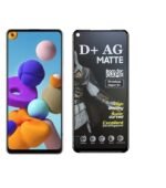 D+ Matte Tempered Glass With 18H Hardness For Samsung Galaxy A21 Smartphone (Pack Of 1)