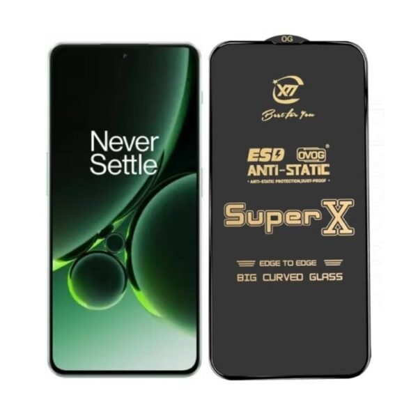 Premium Edge to Edge Super X Tempered Glass Screen Protector for Oneplus Nord CE 3 lite 5G (Black) Pack of 2