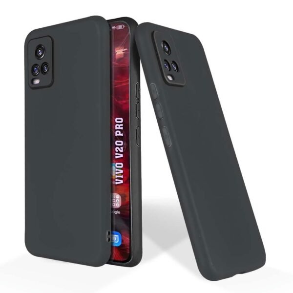 Soft Silicone Mobile Back Cover Compatible with Vivo V20 Pro | Shockproof Protective Case/Cover with Full Edge Protection