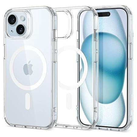 iPhone 16 Case, Compatible with MagSafe, Shockproof Military-Grade Protection | Classic Hybrid Case (HaloLock), Clear (Blue)