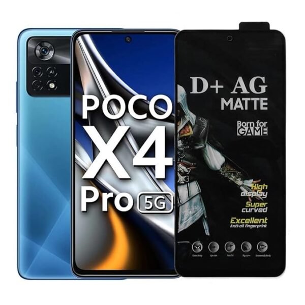 D+ MATTE Gaming Tempered Glass for POCO X4 Pro 5G (Pack Of 1)