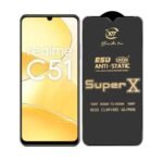 Super X Tempered Glass Screen Protector for Realme C63 4G (Black) - (Pack of 2)