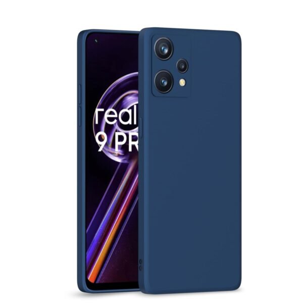 Realme 9 4G / Realme 9 Pro Plus 5G Back Cover Soft Matte Liquid Silicone TPU | Camera Protection | Shockproof Slim Back Case for Realme 9 4G / Realme 9 Pro Plus 5G (Blue)