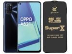 Premium Edge to Edge Super X Tempered Glass Screen Protector for Oppo A52 - (Black) Pack of 2