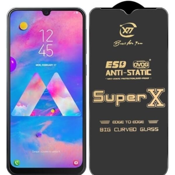 Premium Edge to Edge Super X Tempered Glass Screen Protector for Samsung Galaxy M51 - (Black)Pack of 2