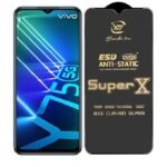 Premium Edge to Edge Super X Tempered Glass Screen Protector for Vivo Y200 5G -(Black) Pack of 2