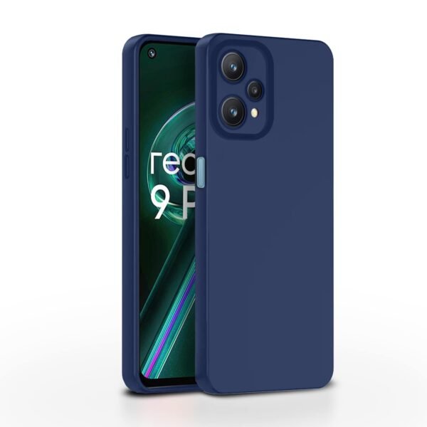 Realme 9 Pro 5G Back Cover Soft Matte Liquid Silicone TPU | Camera Protection | Shockproof Slim Back Case for Realme 9 Pro 5G (Blue)