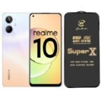 Super X Tempered Glass Screen Protector for Realme 11X 5G (Black) - (Pack of 2)